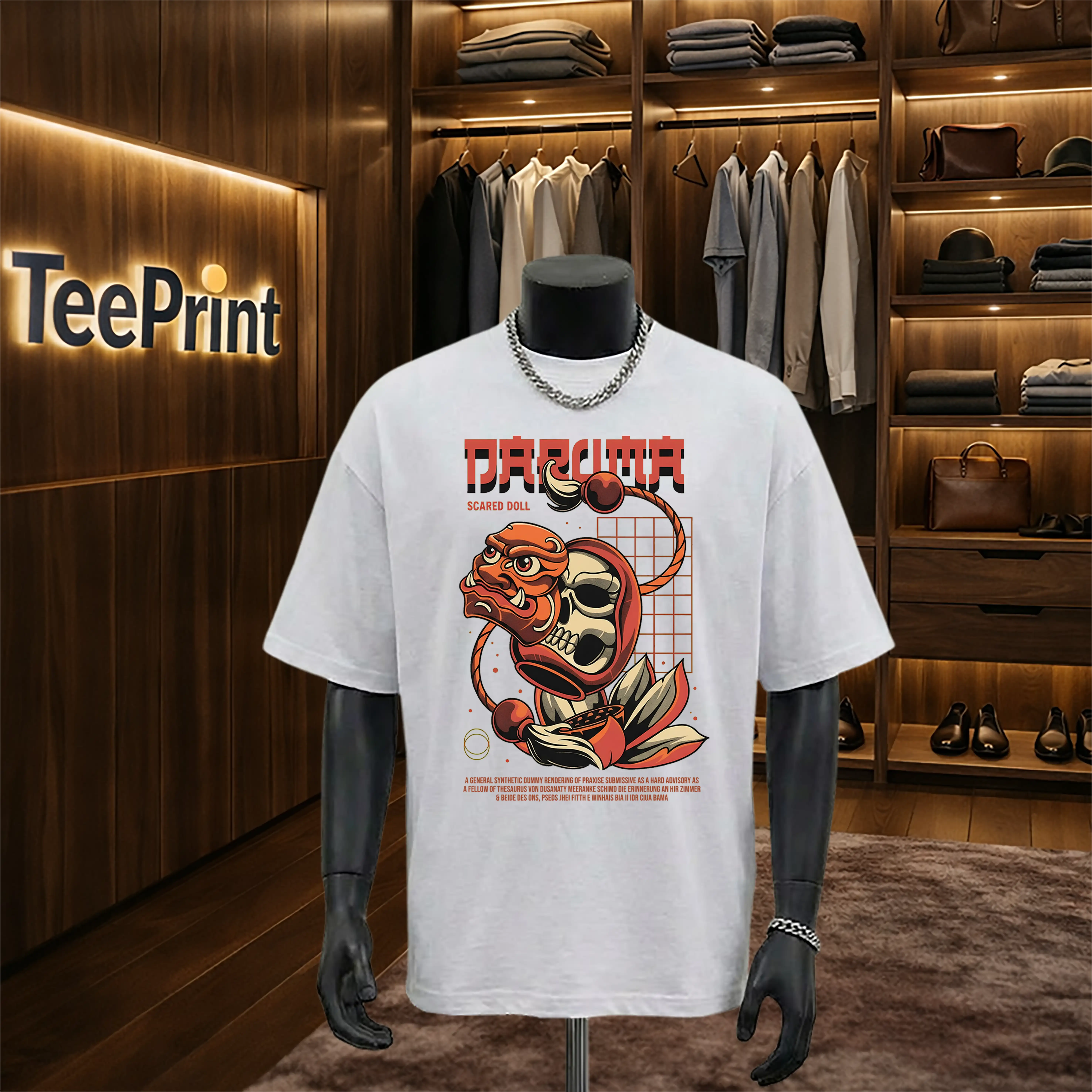 Áo thun nam form rộng họa tiết cổ điển TeePrint 3216_thumbnail_2