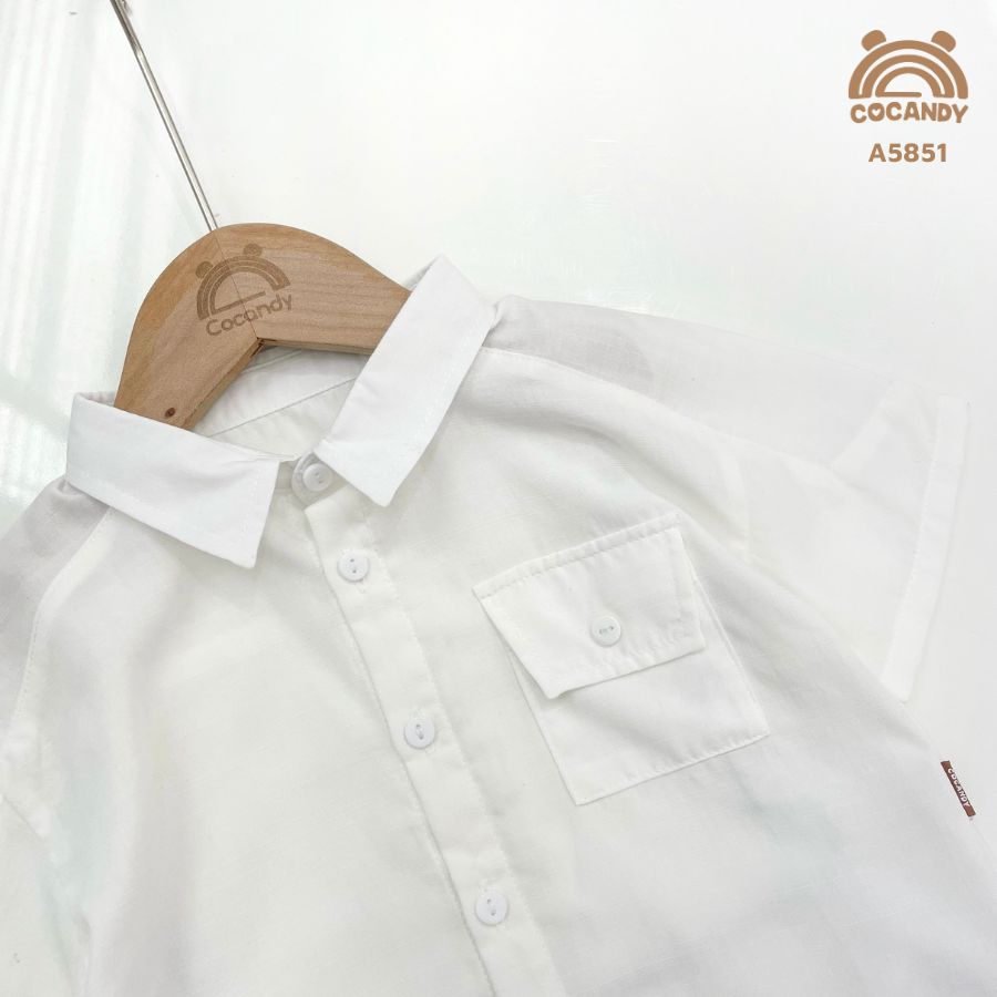 Áo cộc TRẮNG túi ngực vuông có nắp_thumbnail_2