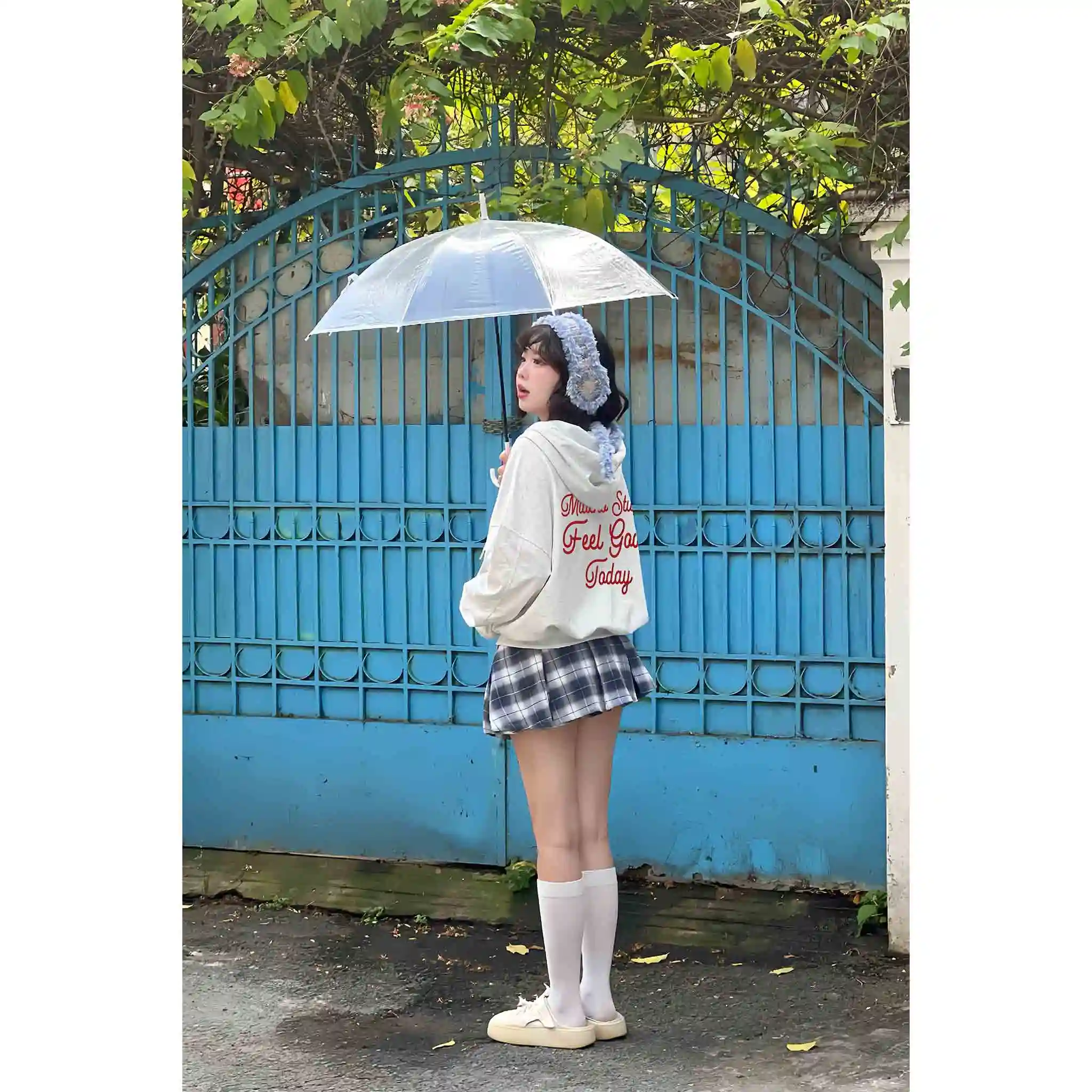 Áo khoác hoodie zip boxy unisex Miucho nỉ 2 da thoáng mát dày dặn basic in typography 2840_thumbnail_8