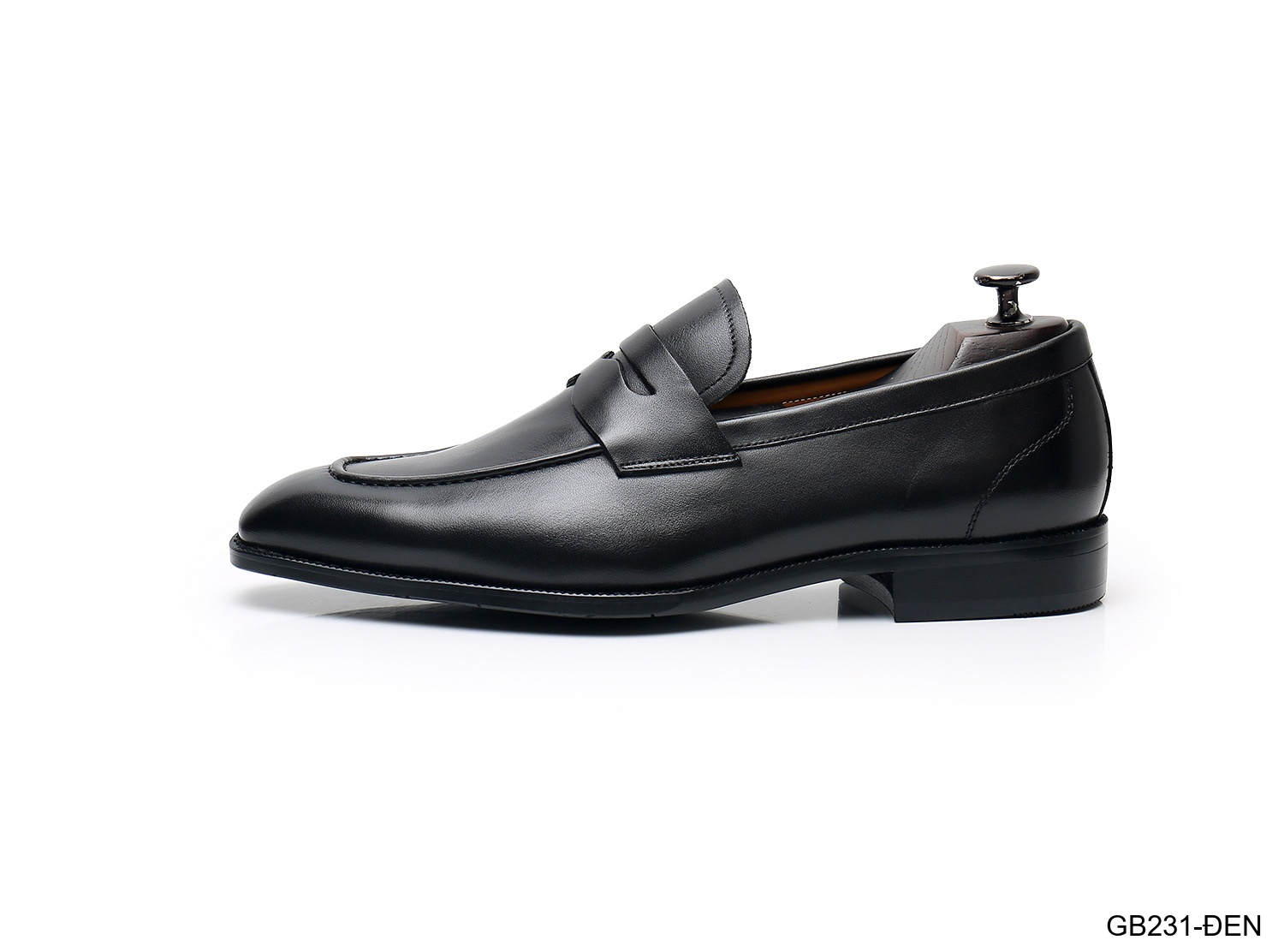 GB231 - Giày lười nam da thật phong cách Anh cổ điển màu đen_thumbnail_13