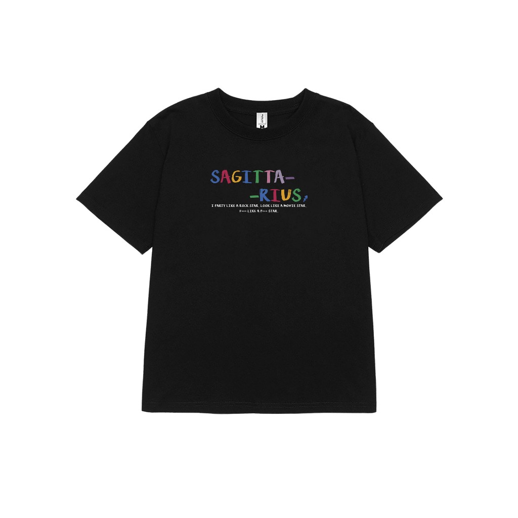 Áo baby tee ABD364 cung hoàng đạo Nhân Mã SAGITTARIUS Miucho cotton cổ tròn in typography