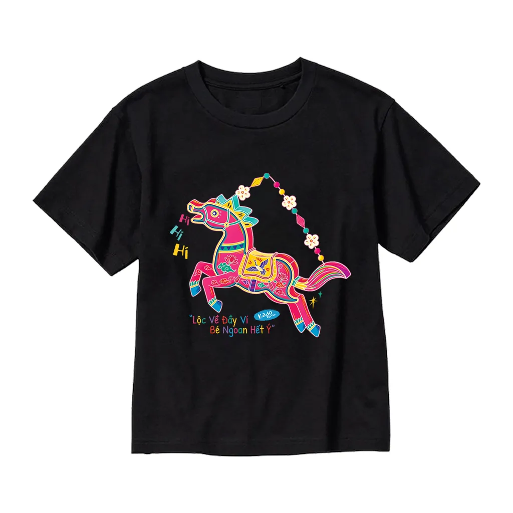 Áo thun bé gái Kado vải cotton thoáng mát mềm mại thoải mái Tết Bính Ngọ in mix 2859_thumbnail_11