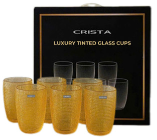 Bộ 6 cốc thủy tinh CRISTA HOME  vân lưới dập nổi 420 ml_thumbnail_26