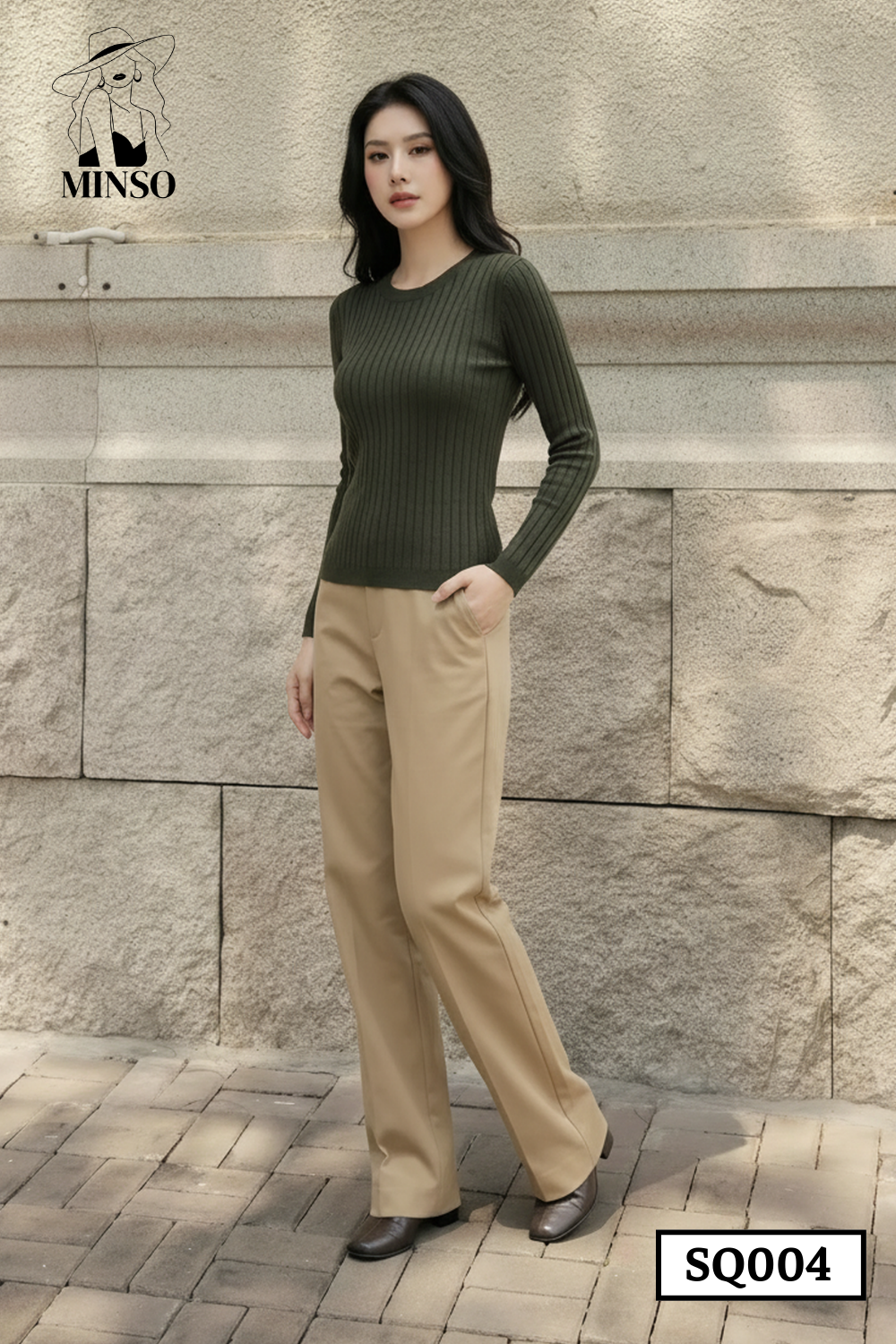 Quần Kaki dáng suông ống rộng SQ004