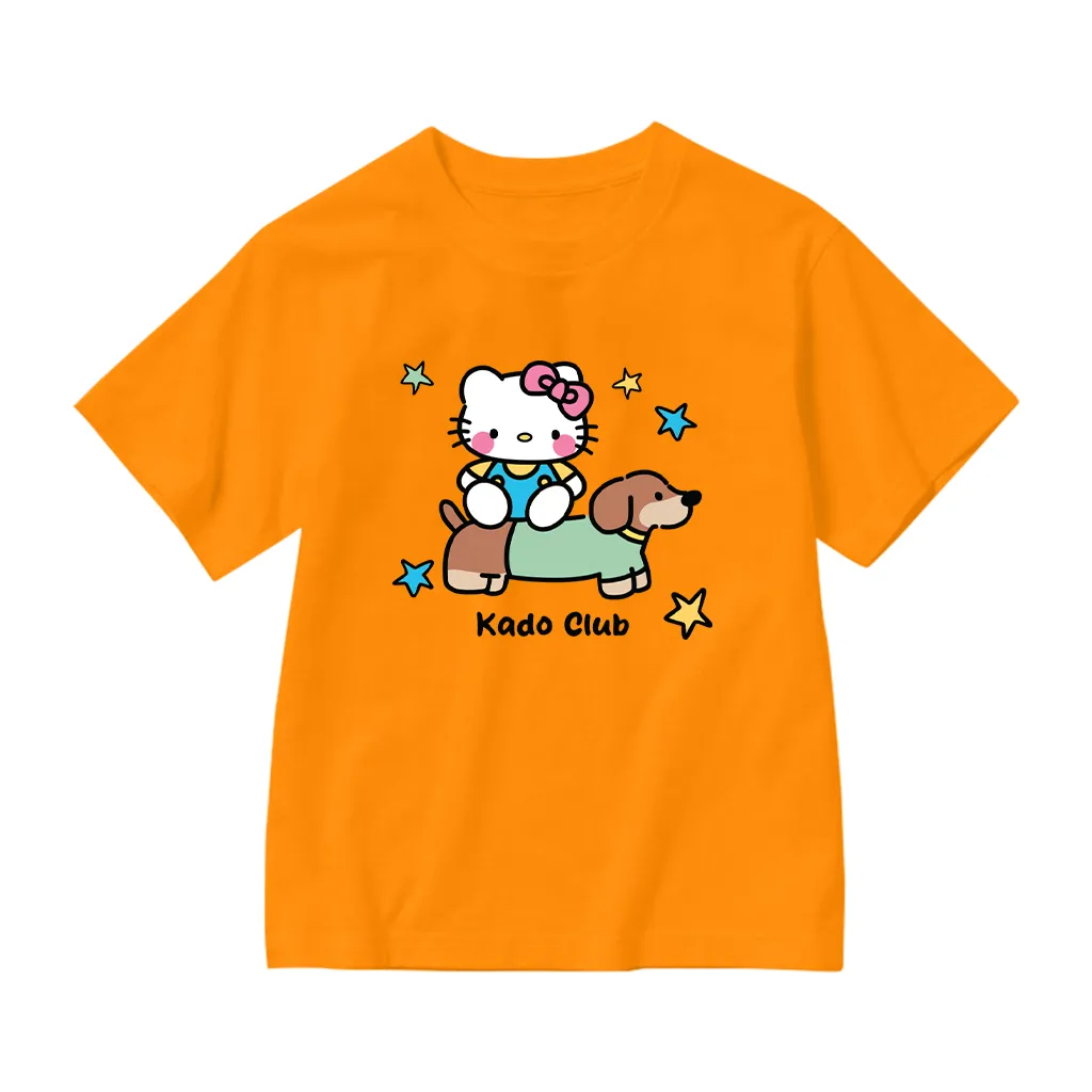 Áo thun kid Kado vải cotton cao cấp thoáng mát tay ngắn cổ tròn Kitty và cún in artwork 2882_thumbnail_15
