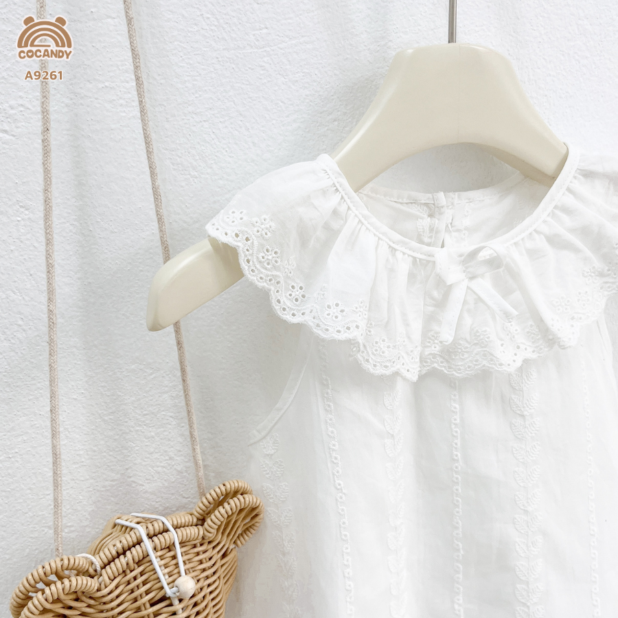 Áo cộc TRẮNG sát nách cổ bèo ren thêu_thumbnail_3