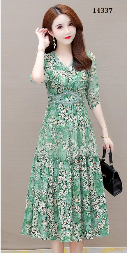 14337-Đầm voan hoa tay lở eo viền ren cách điệu (voan,lót)_thumbnail_1