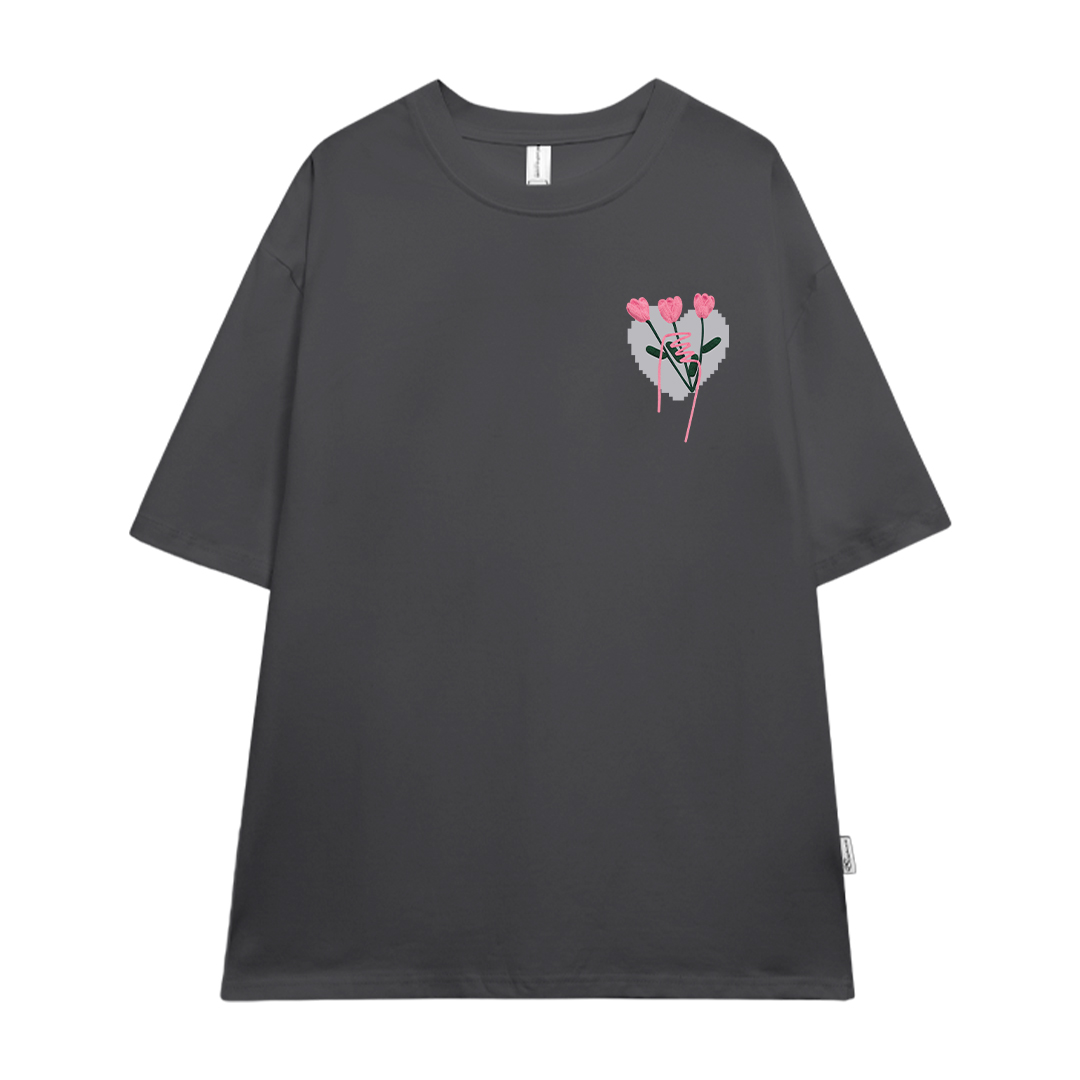 Áo thun cặp nam nữ form rộng 1968 Miucho vải 4c cotton 220gsm thoáng mát cổ tròn in mix_thumbnail_16