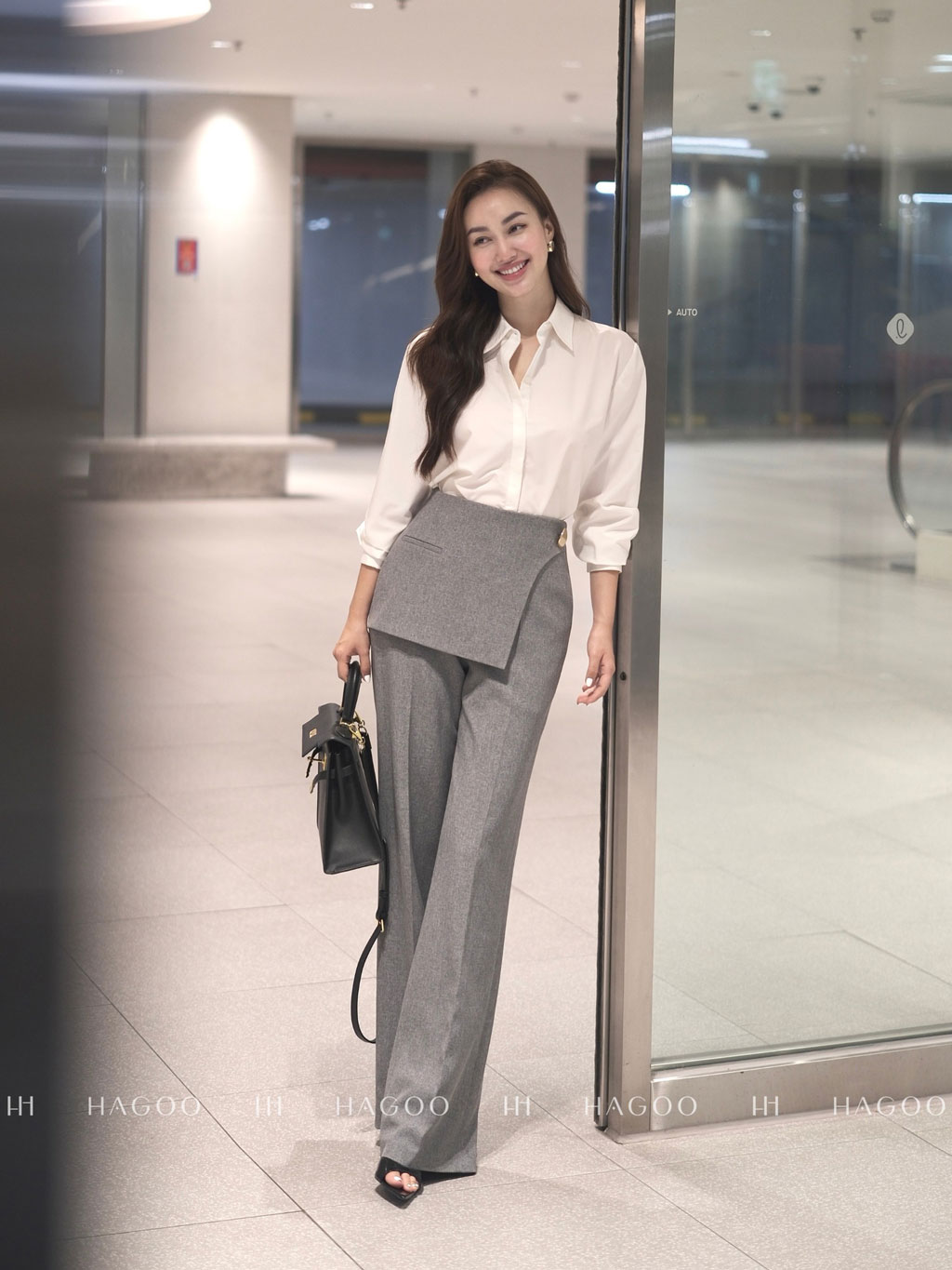 Quần suông vạt chéo cúc đồng HAGOO_thumbnail_3