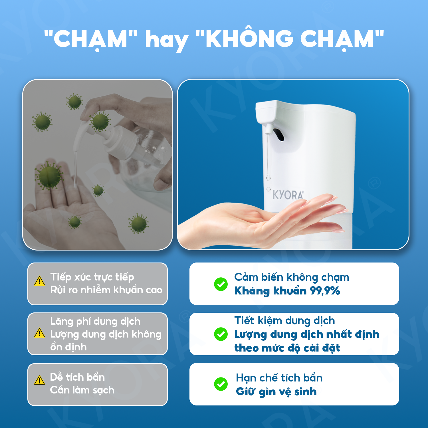 Máy nhả dung dịch Kyora - cảm biến không chạm, 4 mức phun tiết kiệm và tiện lợi._thumbnail_6