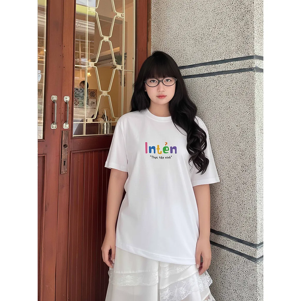 Áo thun form oversize Miucho Club chất vải thoáng mát tay ngắn cổ tròn Thực tập xinh in mix 2861_thumbnail_6