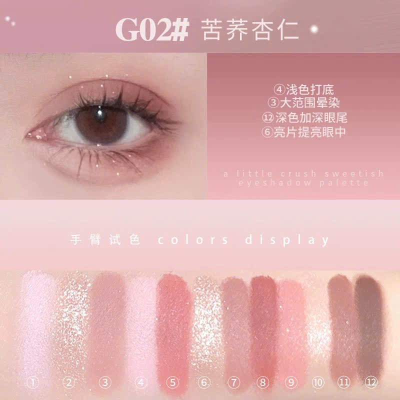 [GOGO TALES] Bảng phấn mắt 12 ô Gogotales Little Crush Sweetish (GT876)_thumbnail_6