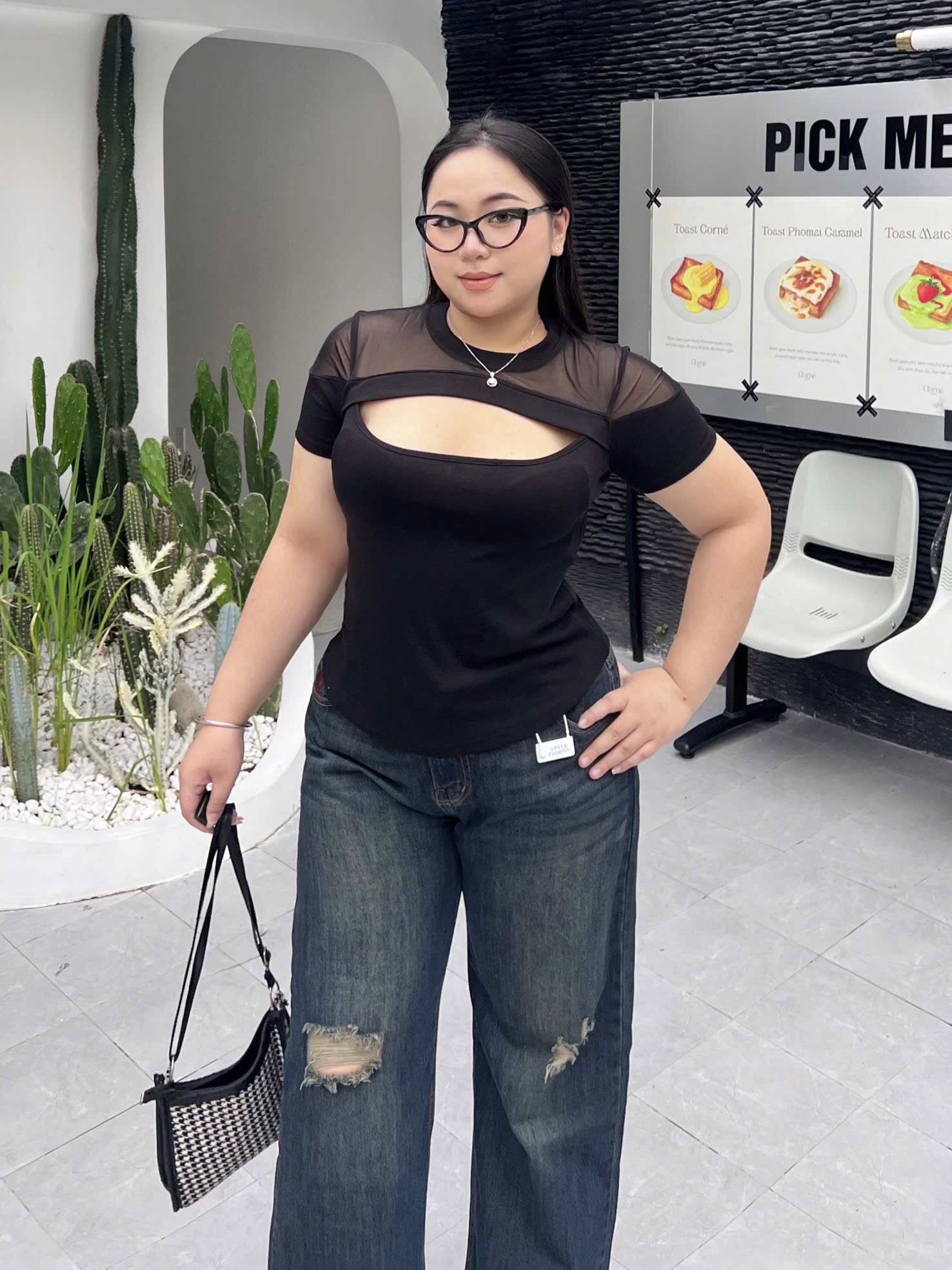 Áo thun khoét ngực kiểu bigsize AT150 dành cho nàng béo mập từ 55-90kg_thumbnail_8