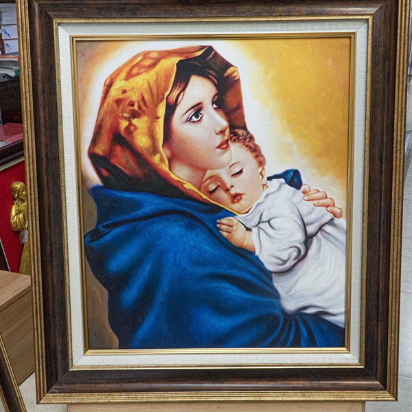 Tranh Canvas Mẹ bế Chúa vẽ đẩy 55x68cm_thumbnail_4