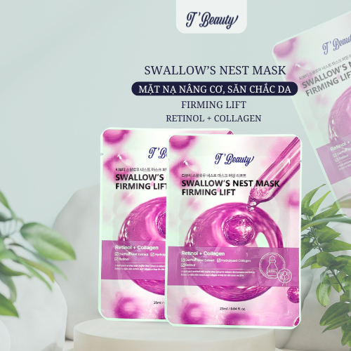 [MT4] T'BEAUTY Mặt nạ – nâng cơ - HỘP 10 miếng (màu hồng)