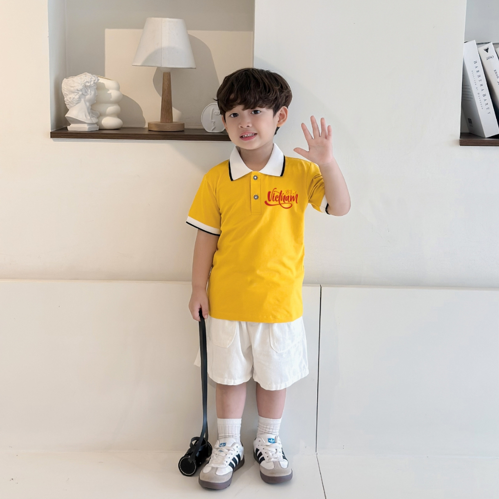Áo Polo bé trai in hình 'Cờ đỏ sao vàng Việt Nam' - Loza Kids PY072_thumbnail_7