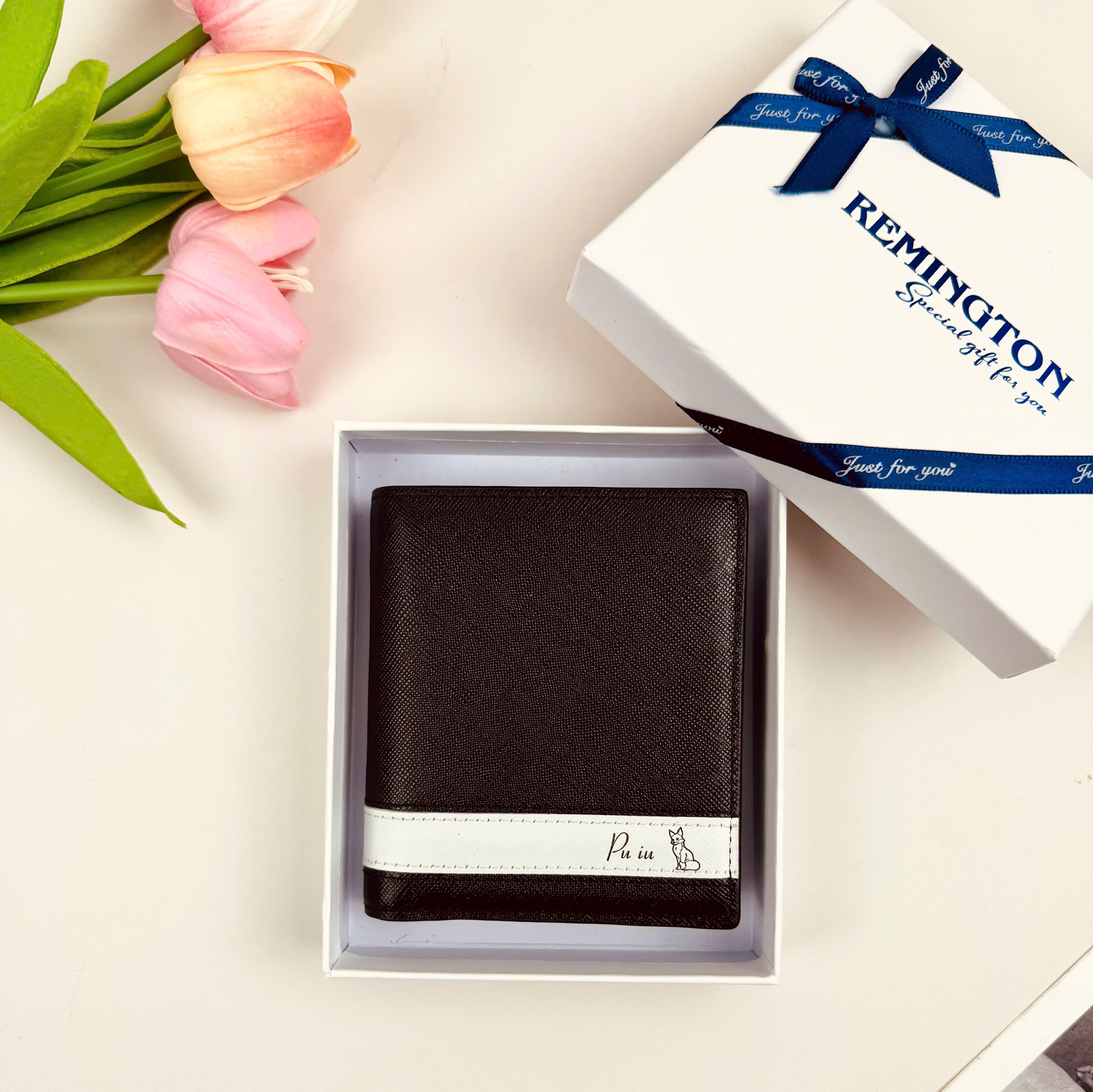 [ Fullbox đã gói quà ] Ví nam khắc tên theo yêu cầu Remington - Cosmos đứng fullbox miễn phí in 3 ảnh và tặng kèm hộp, túi giấy làm quà tặng_thumbnail_8