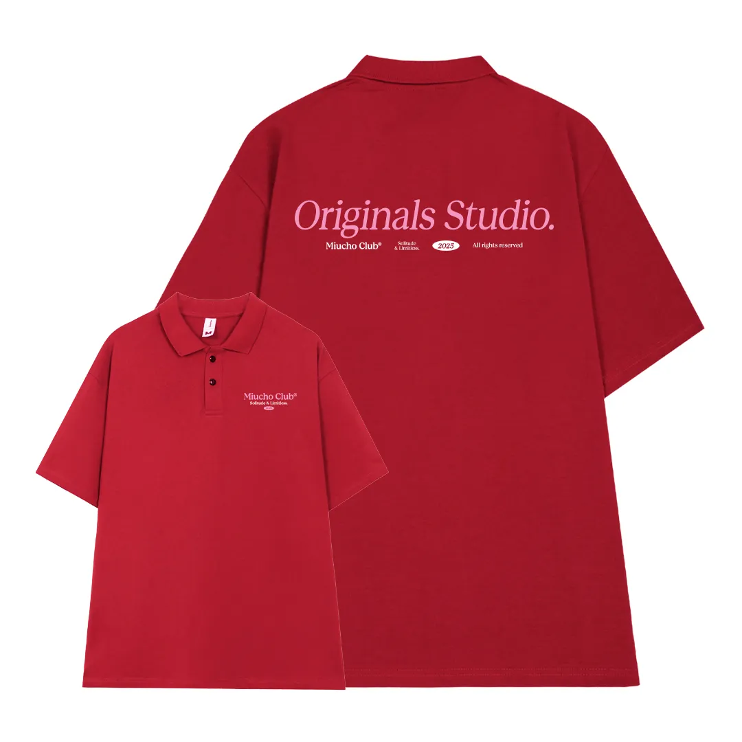 Áo polo nam nữ form rộng 2479 Miucho tay ngắn cổ trụ vải cotton thoáng mát in typography_thumbnail_12