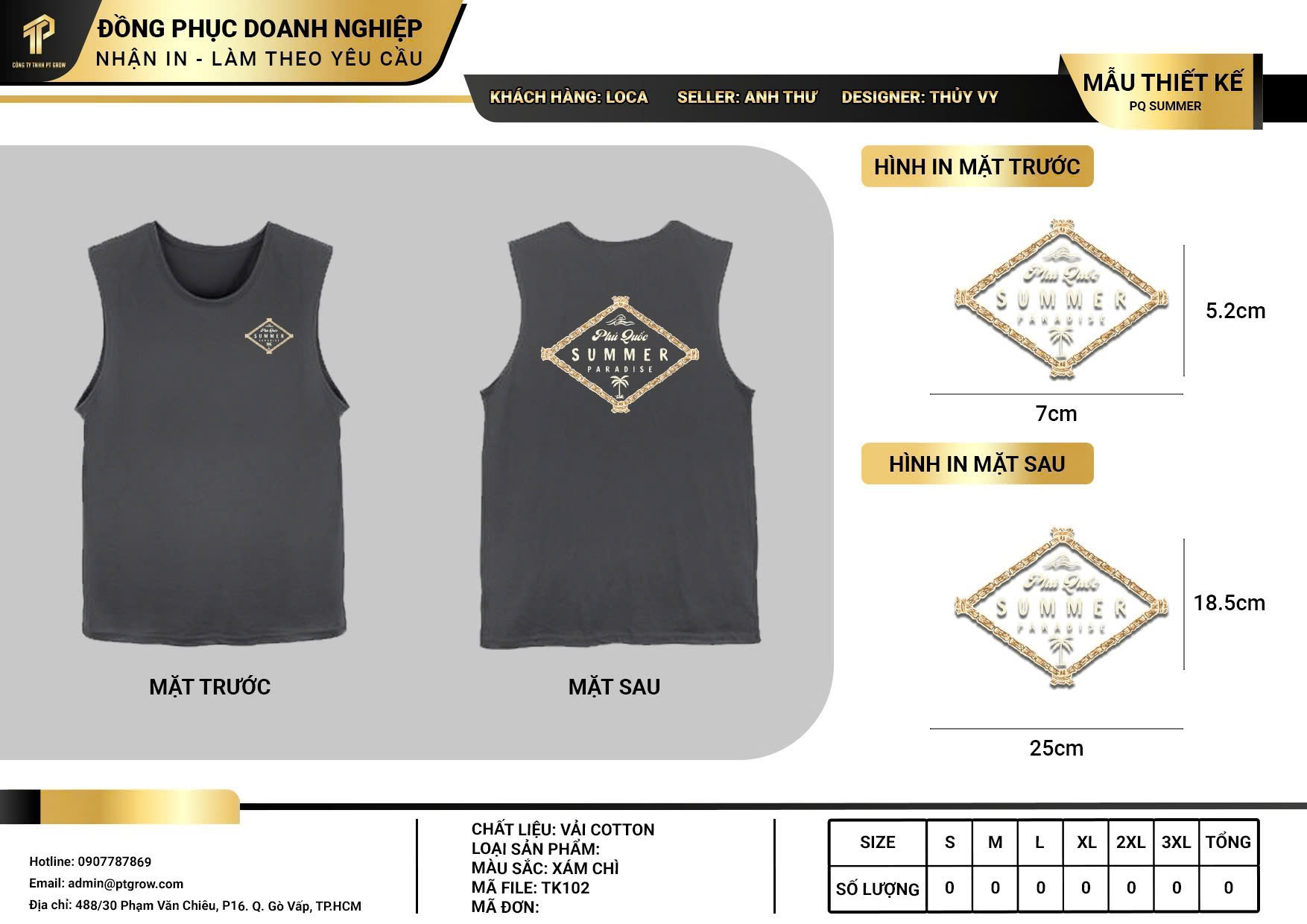 Áo thun thiết kế như nhu cầu TK102