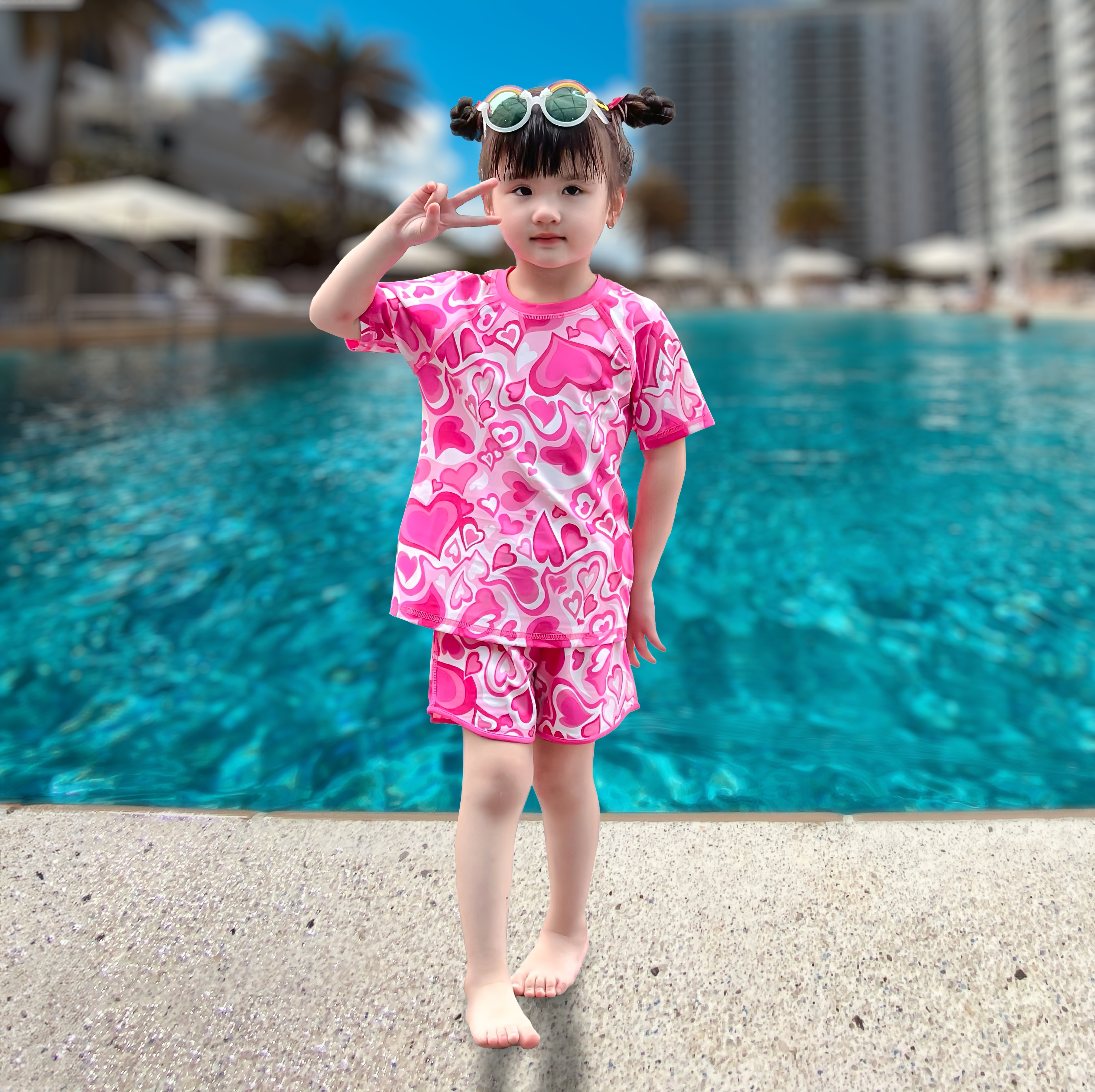 ĐỒ BƠI BÉ GÁI, BỘ BƠI BÉ GÁI TAY NGẮN KÍN ĐÁO QUẦN ĐÙI AO CẤP NARSIS KA23008 NARSIS CHẤT LIỆU THO..._thumbnail_1