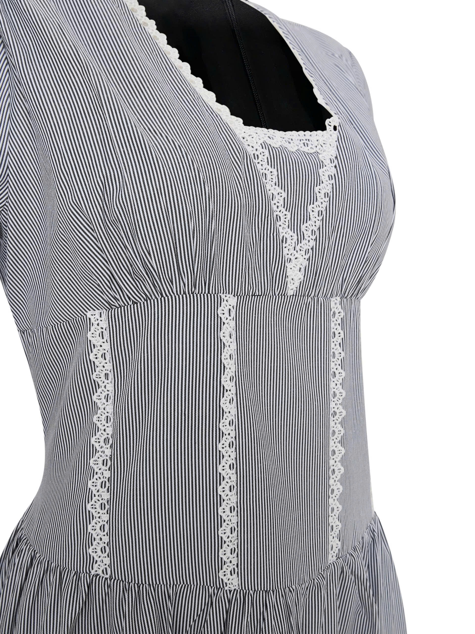 Đầm dáng dài sọc phối ren bigsize DA174_thumbnail_9