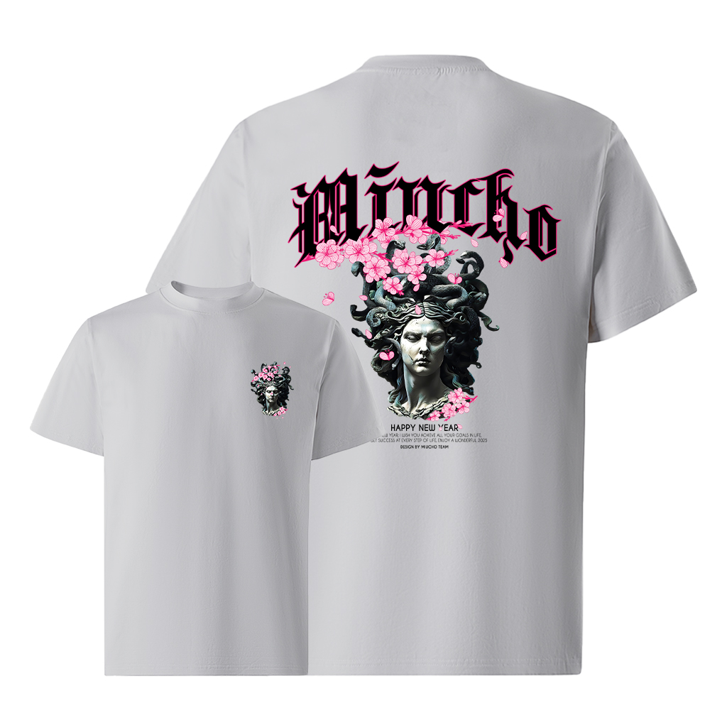 Áo phông tết form rộng cổ tròn vải cotton 4c co giãn thoáng mát 1824 Miucho Iconic in graphic_thumbnail_7