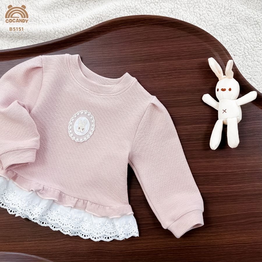 Bộ dài len gân HỒNG NHẠT phối bèo TRẮNG_thumbnail_2