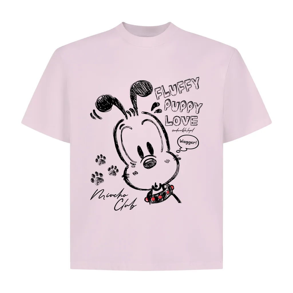 Áo thun boxy hoạt hình AXD2465 Miucho cổ tròn chất vải cotton 2 chiều cao cấp dày dặn in mix