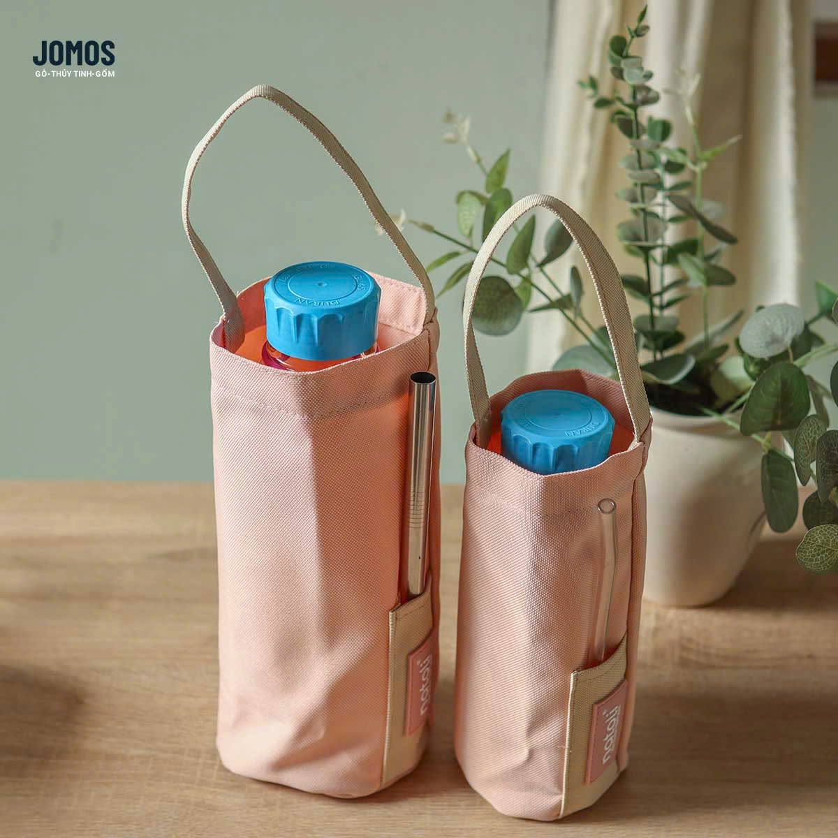 Túi đựng chai nước vải canvas dày dặn