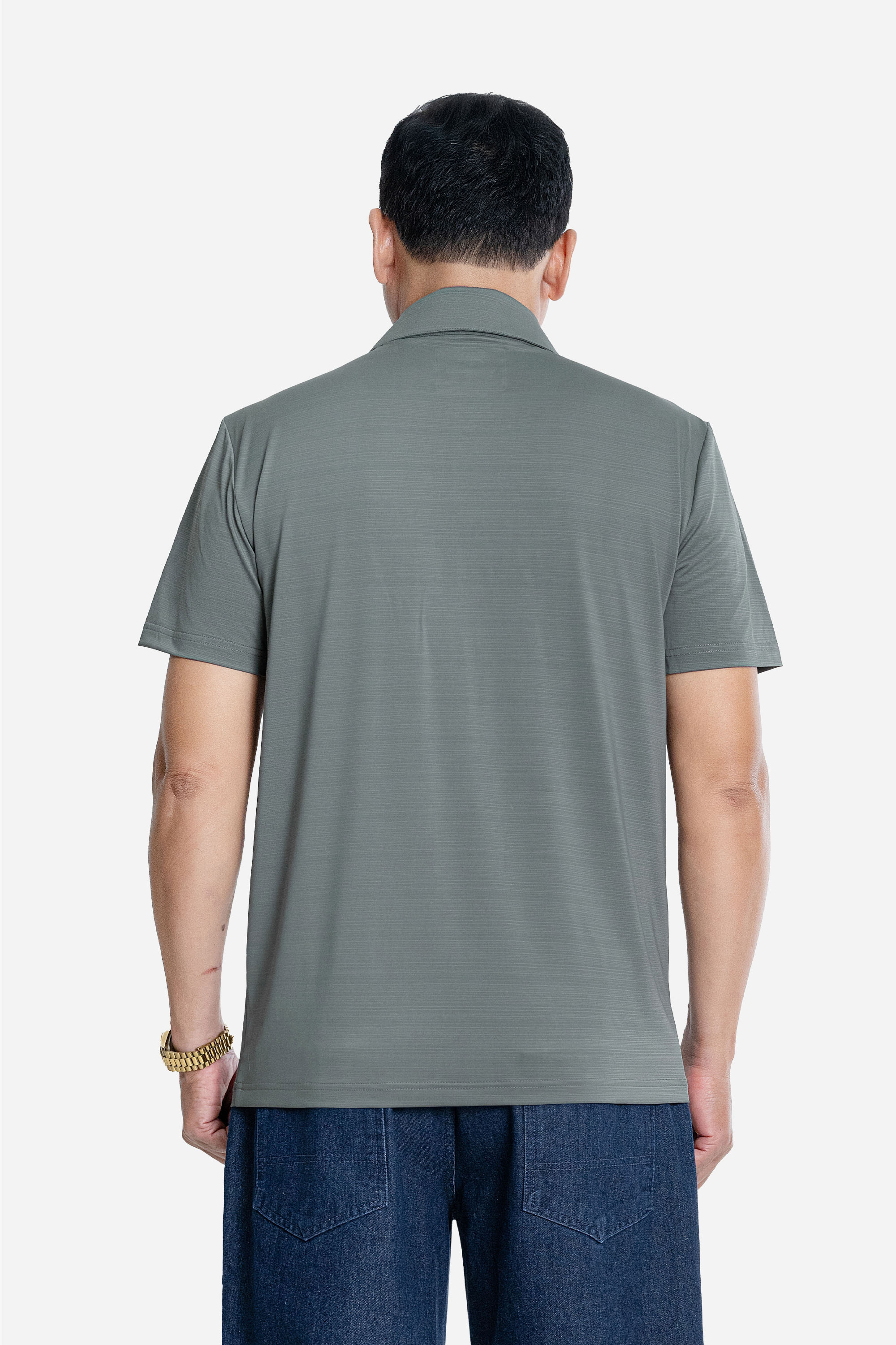 Áo Polo Melange Thể Thao Nam Trung Niên ANCHI Chất Liệu Cotton Phom Suông Vạt Ngang_thumbnail_28