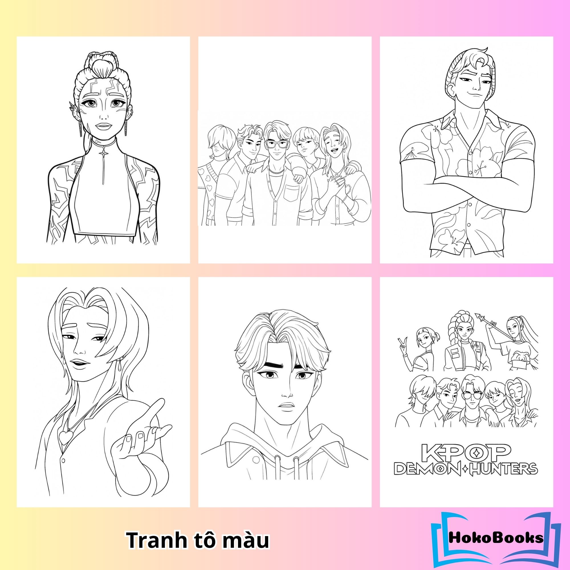 Tranh tô màu Kpop Demon Hunters A4_thumbnail_5