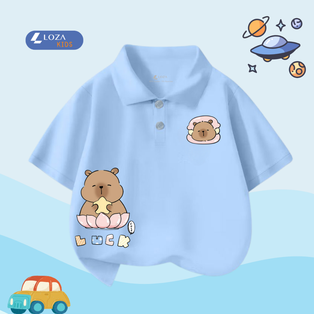 Áo polo bé trai in hình Capy Luck - Loza Kids PL3097_thumbnail_7