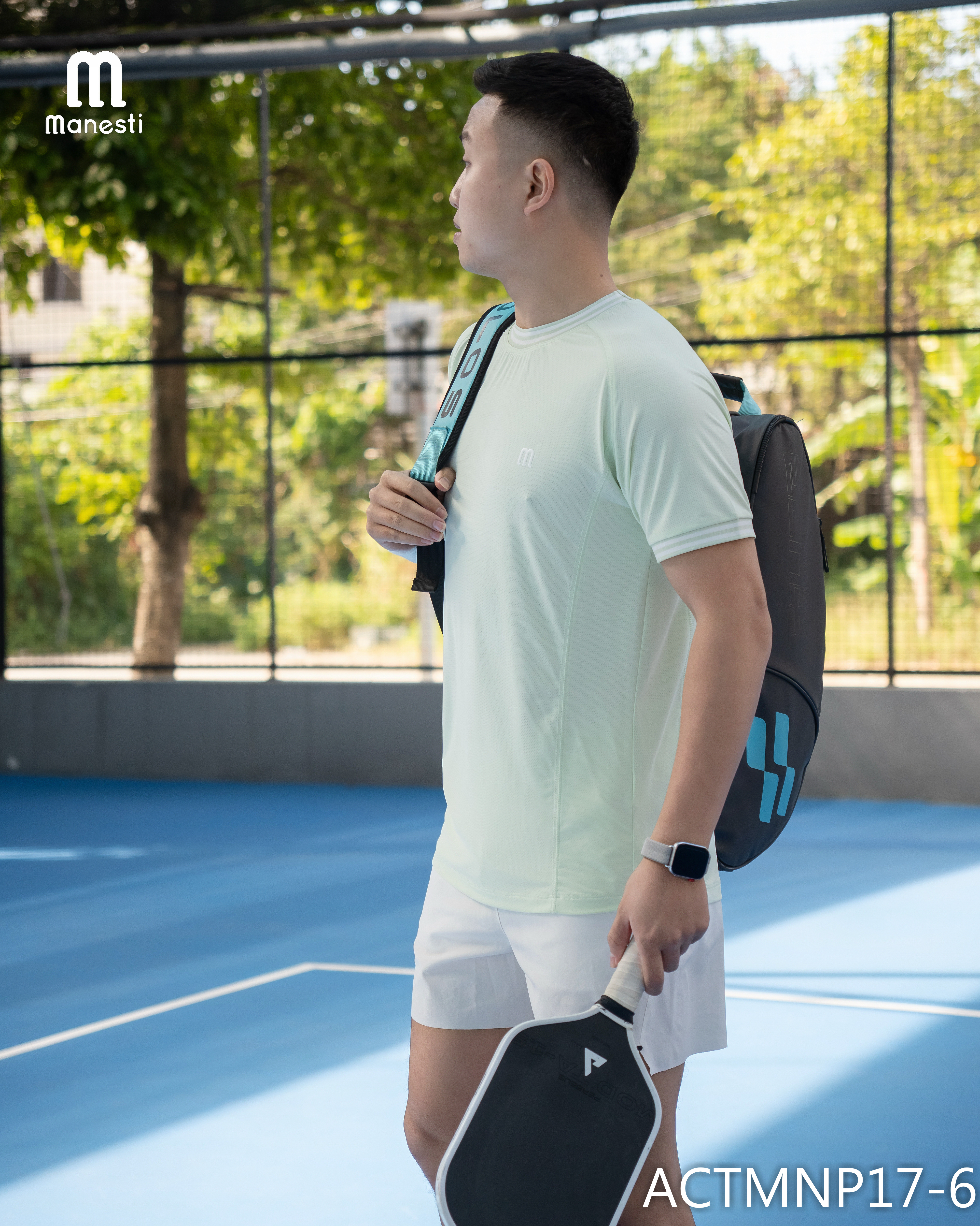 Áo thun thể thao nam chơi Pickleball/Tennis AirMesh Manesti_thumbnail_20