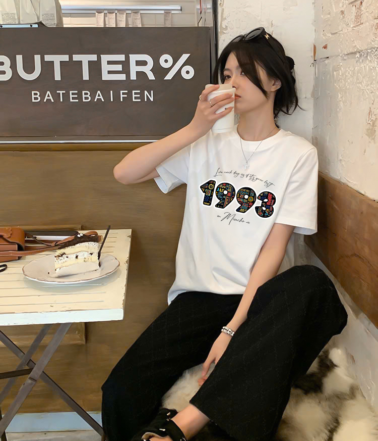 Áo thun nữ in năm sinh 1993 form vừa regular vải cotton 4c thoáng mát ARD1780 Miucho Chic in mix_thumbnail_5