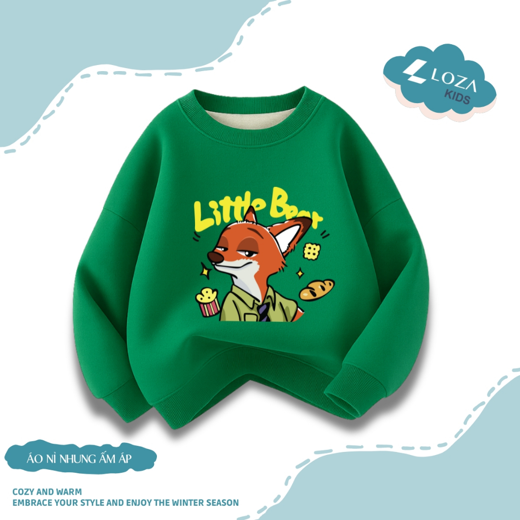 Áo nỉ bé trai in hình hoạt hình ZOOTOPIA  - Loza Kids IN026_thumbnail_6