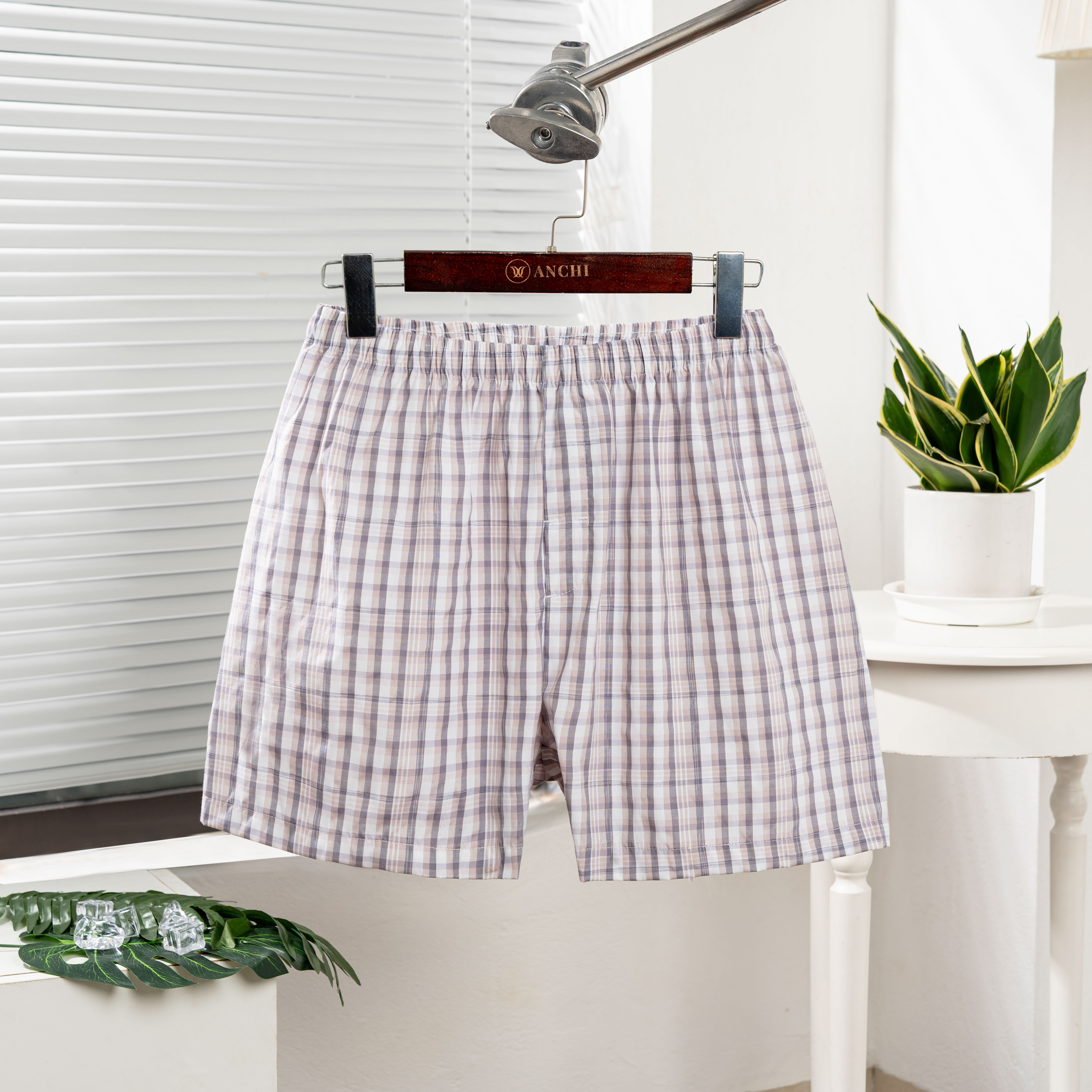 Combo 4 Quần Đùi Sáng Tối Cotton Nam Trung Niên Không Đường May Sườn