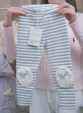 (Q217) Quần legging lót bông kẻ xám_thumbnail_0