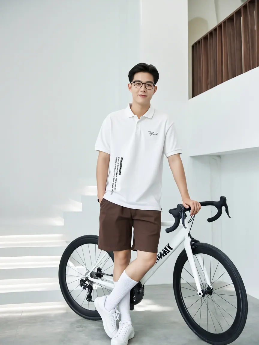 Áo polo nam form Regular PLCSD2457 Miucho Iconic tay ngắn vải cá sấu thoáng mát cổ trụ in typography_thumbnail_3