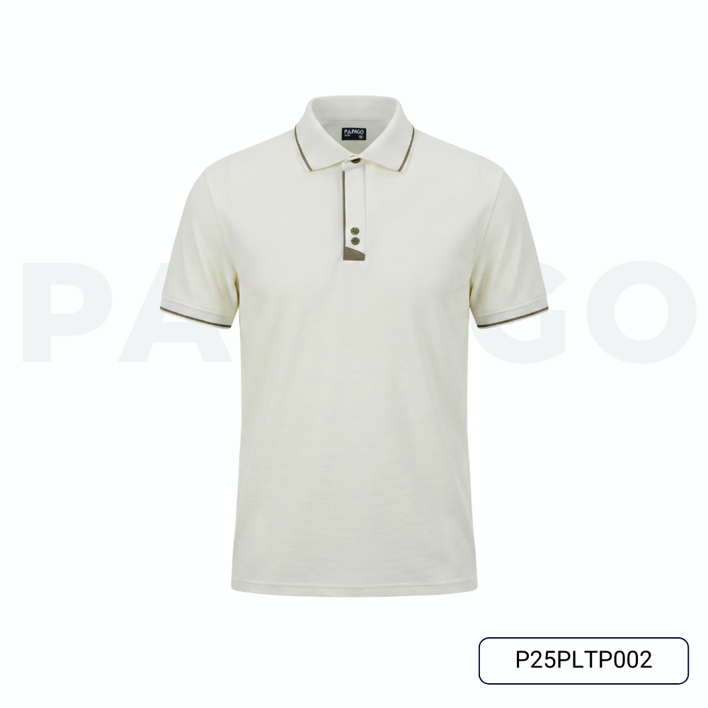 Áo Thun Polo PAPAGO Nam Trung Niên Phối Trụ Cổ Tinh Tế Form Rộng Thoải Mái - P25PLTP002_thumbnail_3