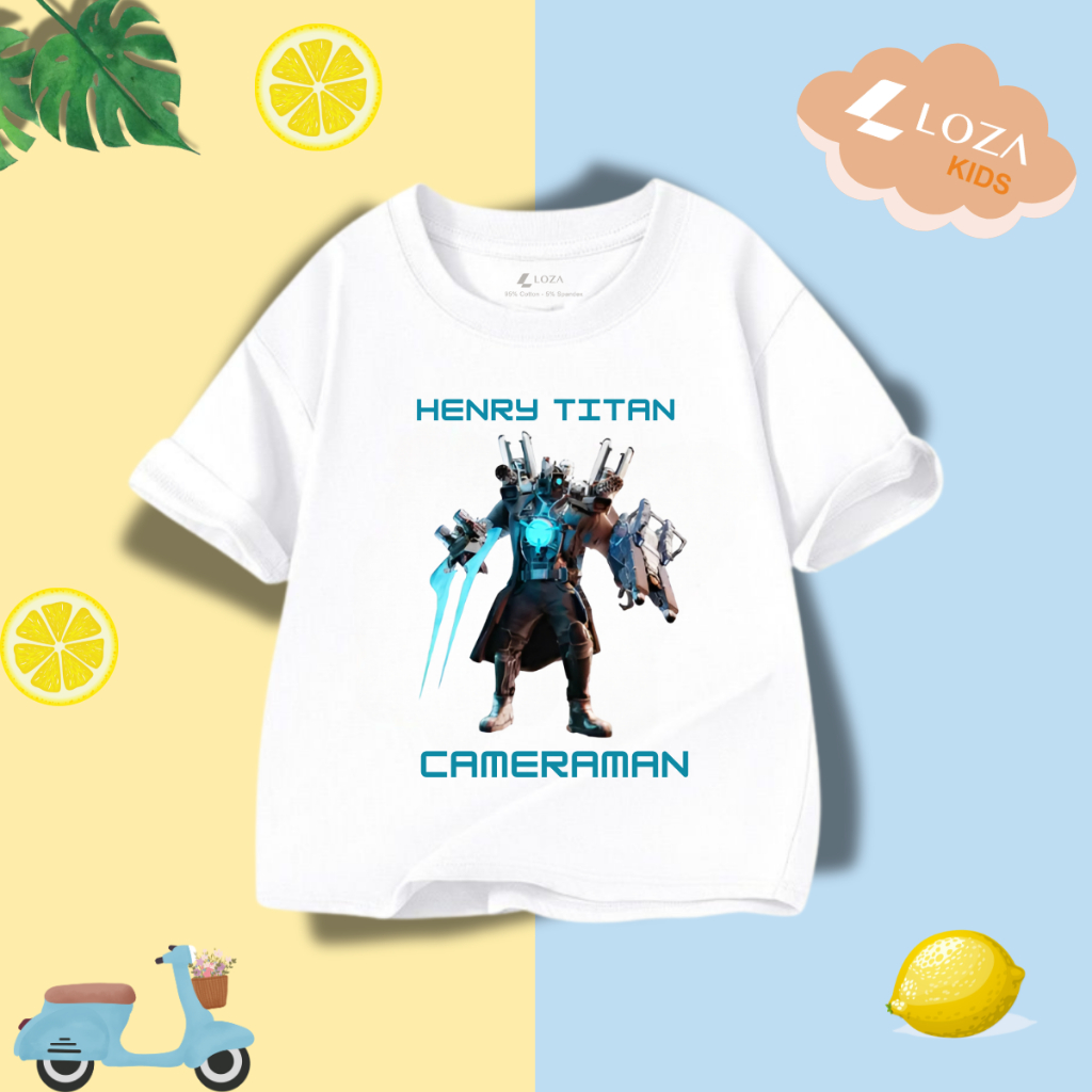 Áo thun bé trai in hình 'Skibidi' - Loza Kids  AT061