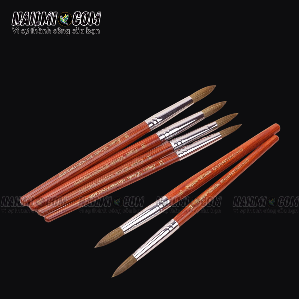 Cọ đắp bột - acrylic nail brush - số 16 - Super Linda - cán gỗ_thumbnail_1