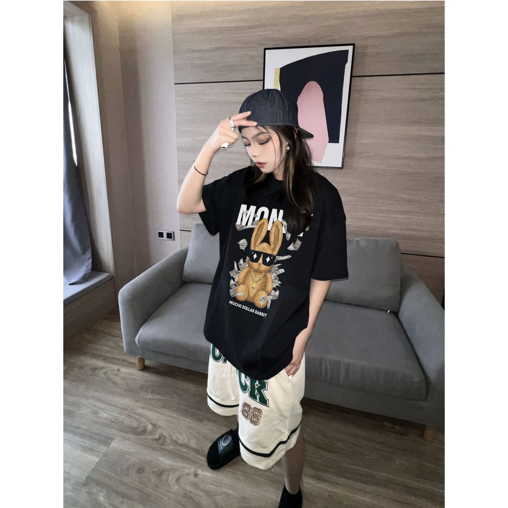 Áo thun nữ form rộng đẹp tay lỡ kiểu hàn quốc chất vải cotton AT252 Miucho hoạ tiết_thumbnail_2