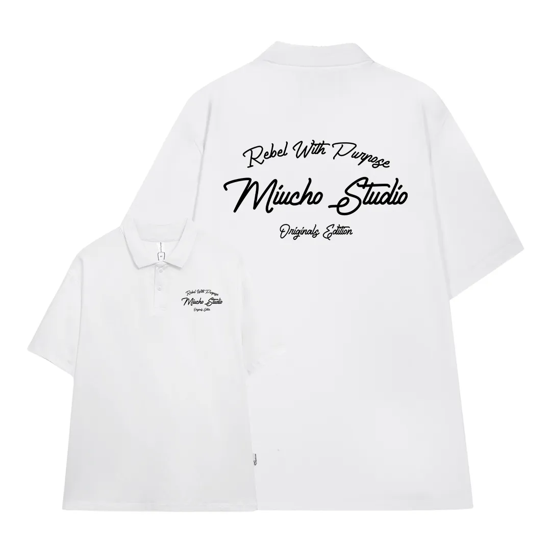 Áo polo form Oversize Miucho Studio 2478 tay ngắn cổ trụ vải cotton thoáng mát cao cấp_thumbnail_0