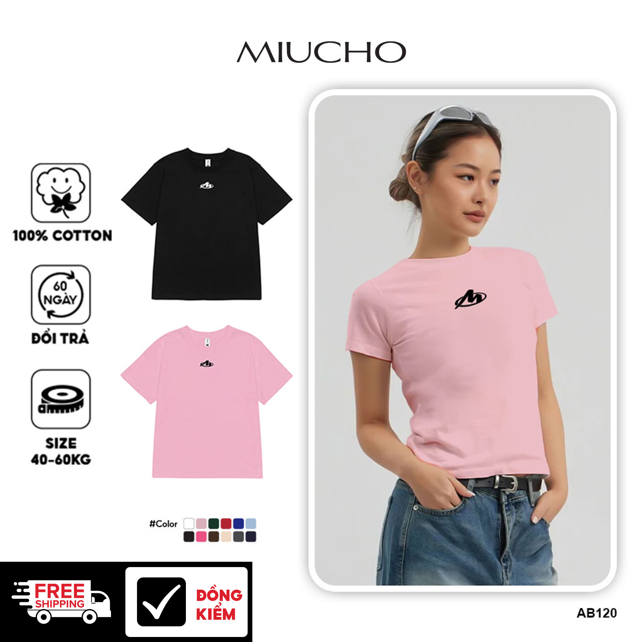Áo thun baby tee AB120 Miucho chất vải cotton in Typographic_thumbnail_1