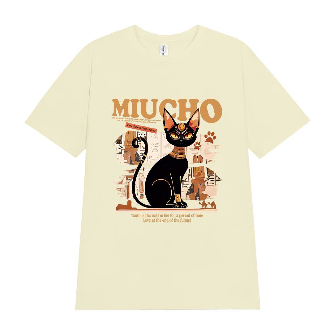 Áo thun nữ form vừa regular dáng ngắn ARD2283 Miucho Chic tay ngắn vải cotton thoáng mát cổ tròn in mix_thumbnail_8