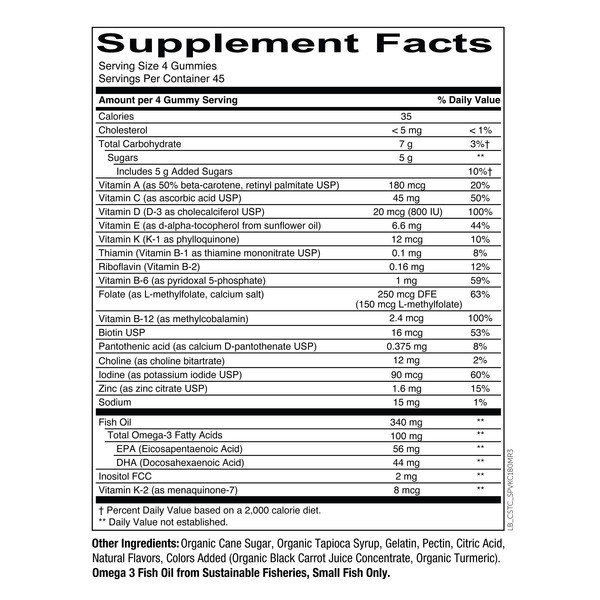 Kẹo Dẻo Vitamin Tổng Hợp SmartyPants Daily Gummy Multivitamin – Hộp 180 Viên_thumbnail_2