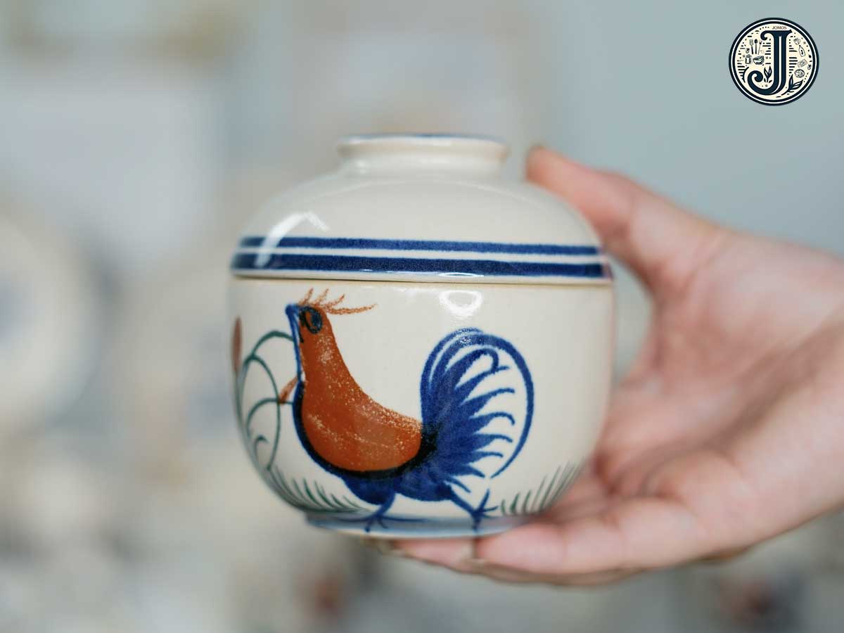 Thố Sứ Có Nắp Đậy Con gà