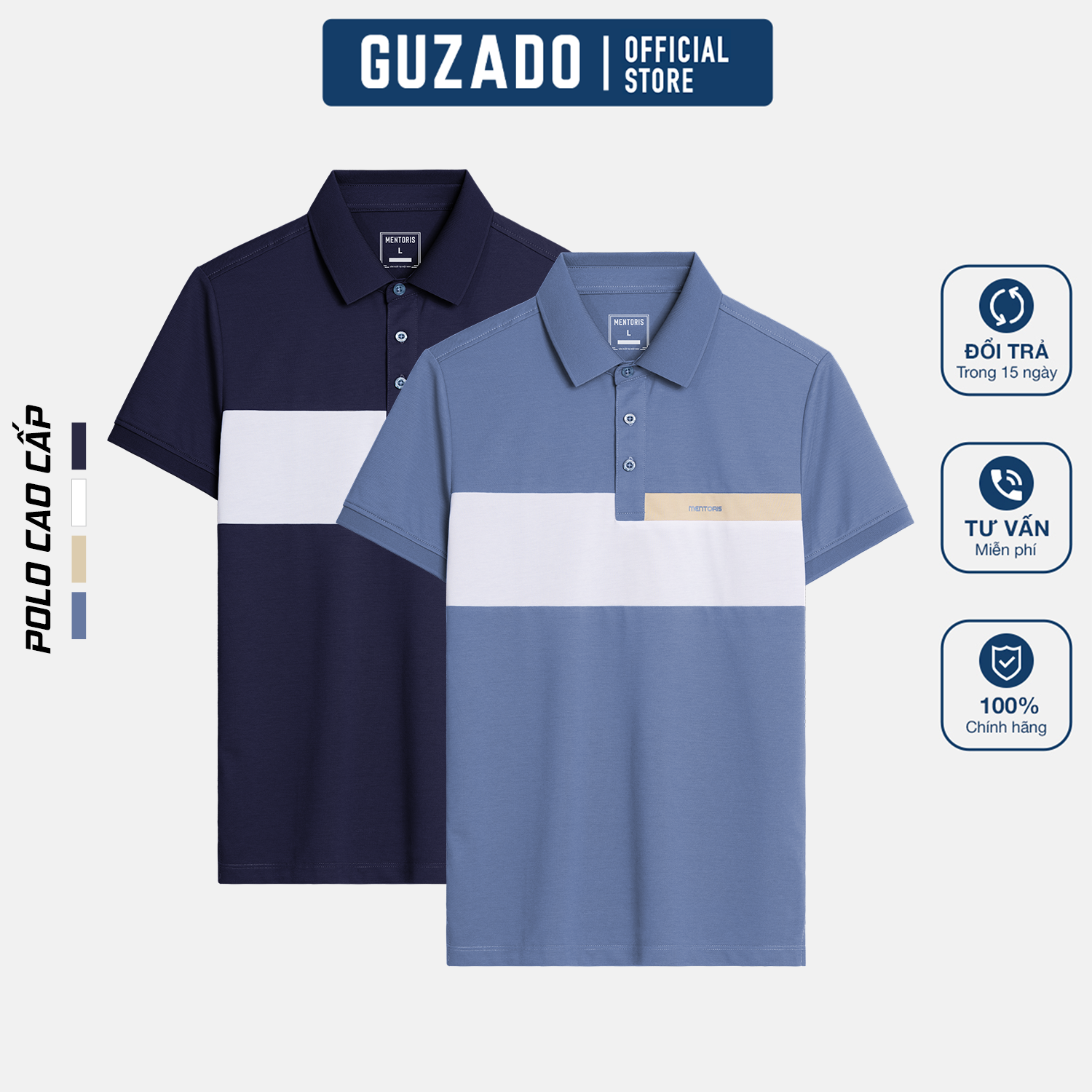 Áo Polo Thời Trang Guzado Vải Cotton MPL2515S