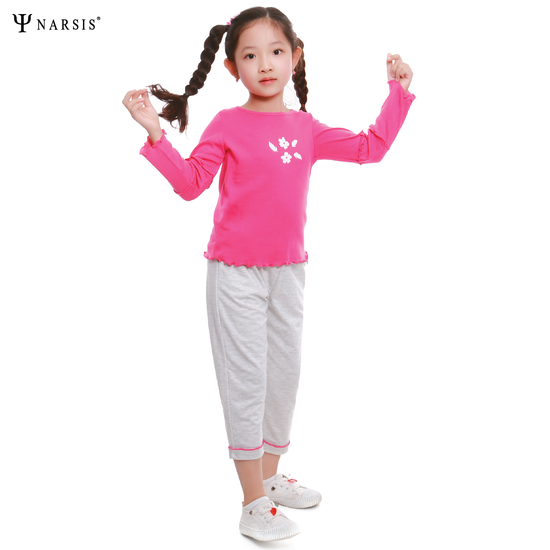 BỘ THU ĐÔNG BÉ GÁI KM9043A NARSIS CHẤT LIỆU THOÁNG MÁT, DỄ CHỊU, THOẢI MÁI CẢ NGÀY, DỄ VẬN ĐỘNG_thumbnail_2