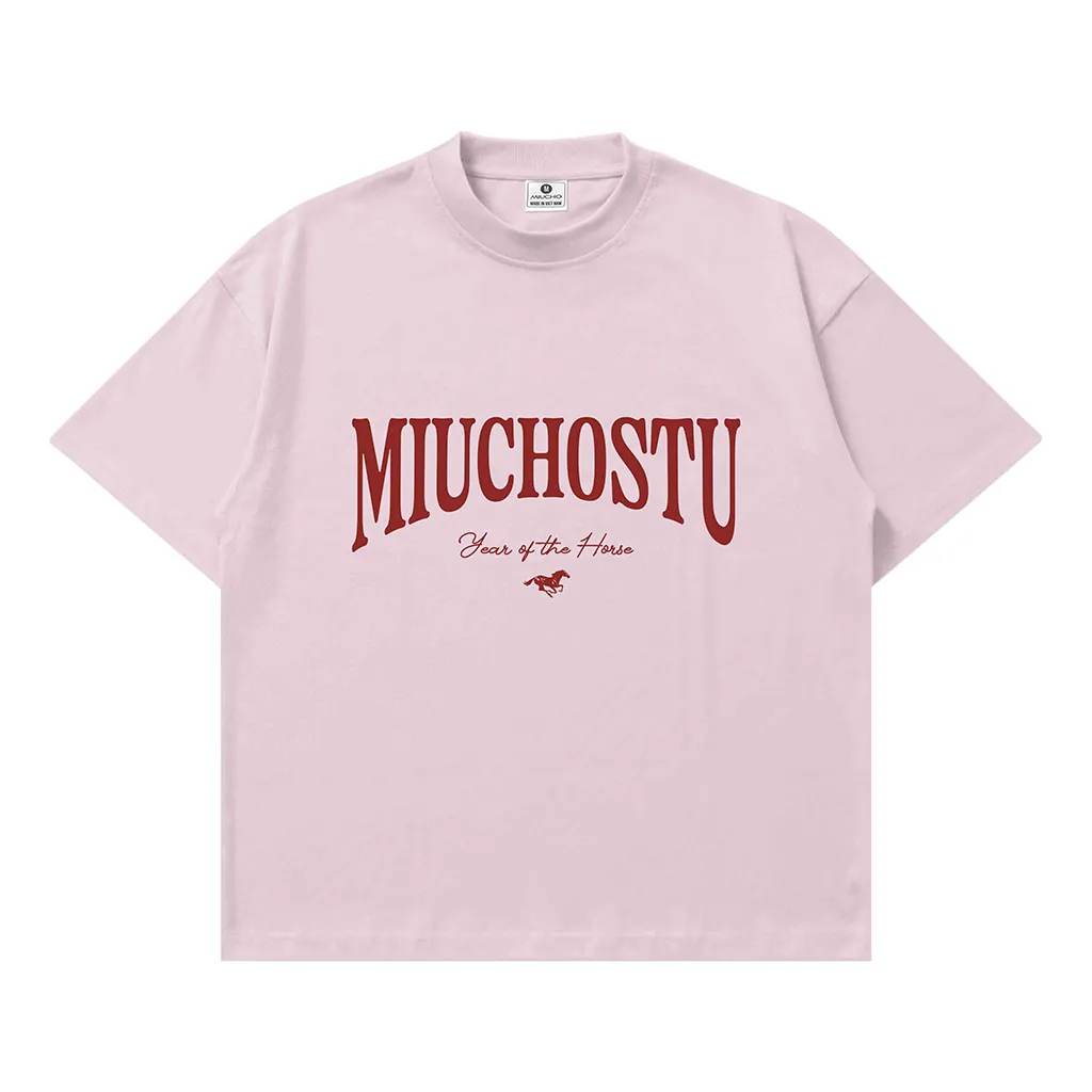 Áo thun boxy Miucho vải dày dặn thoáng mát chuẩn form chữ basic phối hình ngựa in mix 2895_thumbnail_17